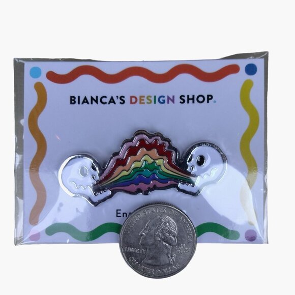 Rainbow Skeletons Pin Calavera Enamel LGBTQ latin Gay Pride Bianca Negrón - Picture 6 of 6